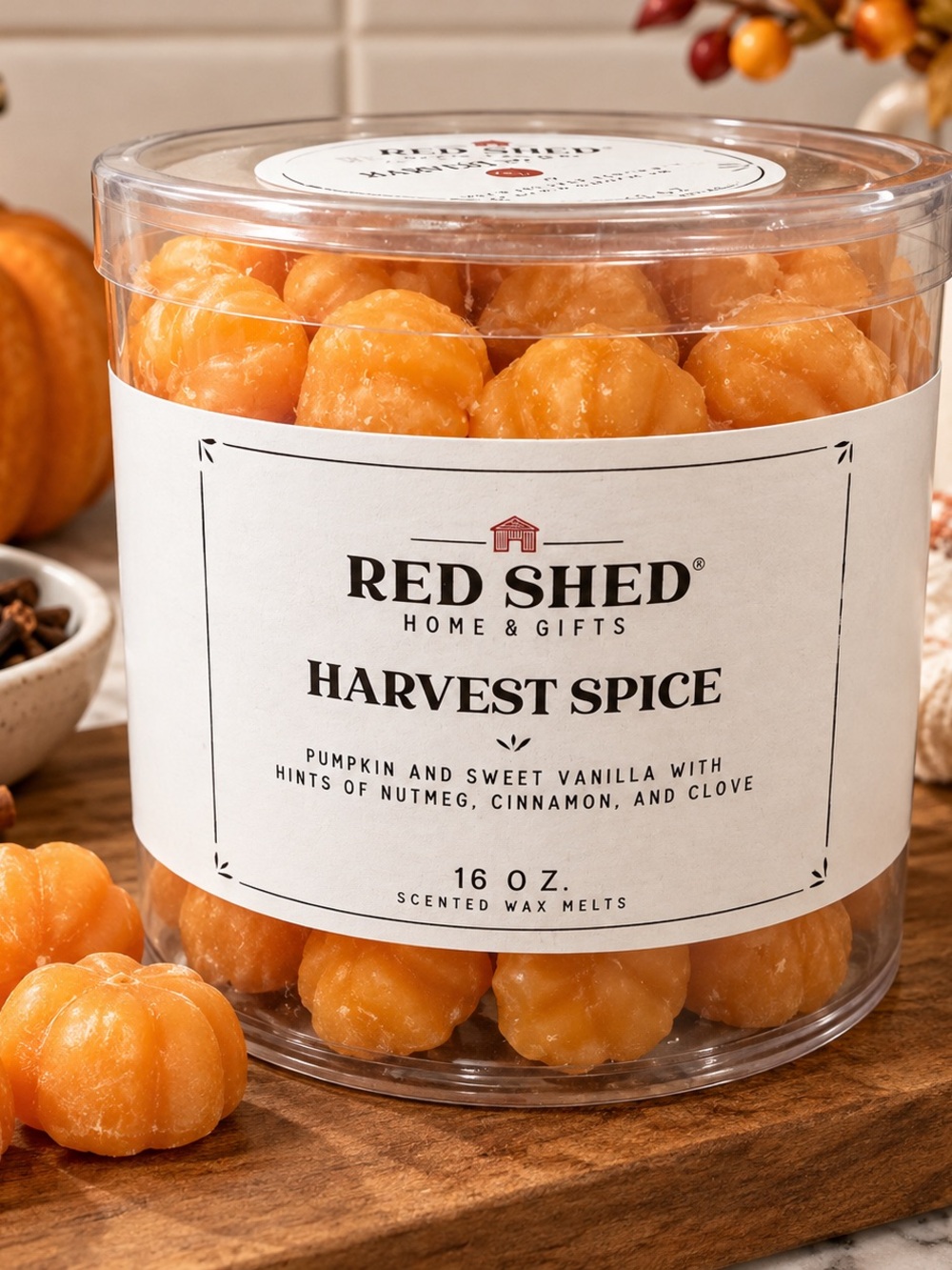 Red Shed Harvest Spice Scented Pumpkin Shaped Wax Melts